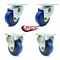 Service Caster 3 Inch Blue Polyurethane Wheel Swivel Top Plate Caster Set with 2 Rigid SCC SCC-20S314-PPUB-BLUE-2-R314-2 - alternate 7